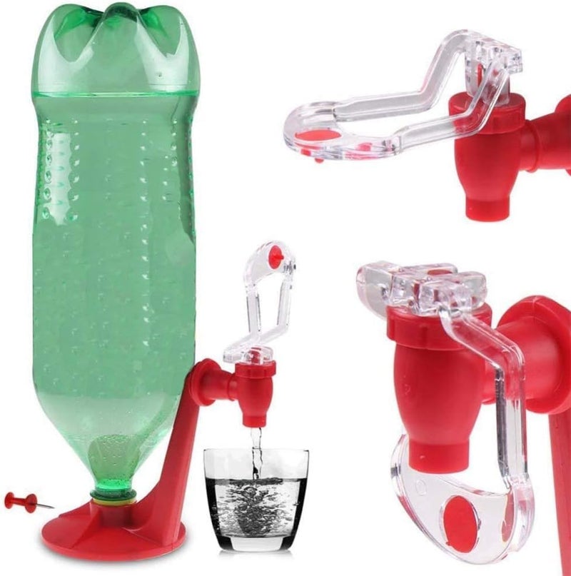 FirstOne 2 Liter Beverage Dispenser, Coke Soda Drink Dispenser Bottle Upside Down Drinking Fountains Water Dispense Machine for Party Home Bar (Style 1) - Image 3